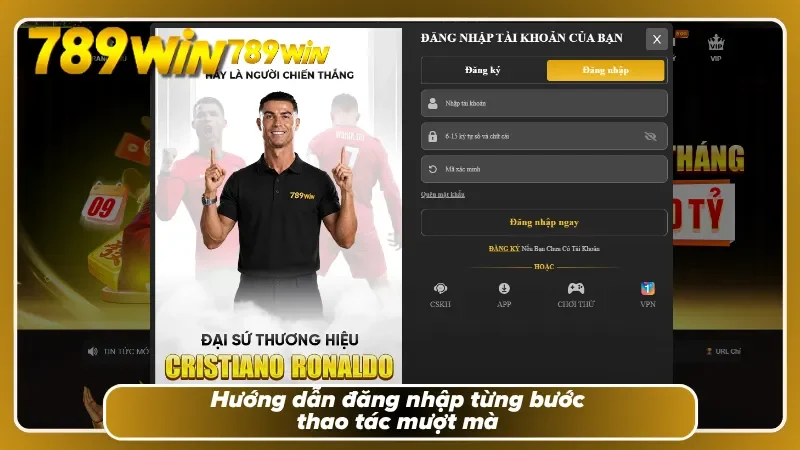 Người dùng đọc thông tin hướng dẫn từ nhà cái