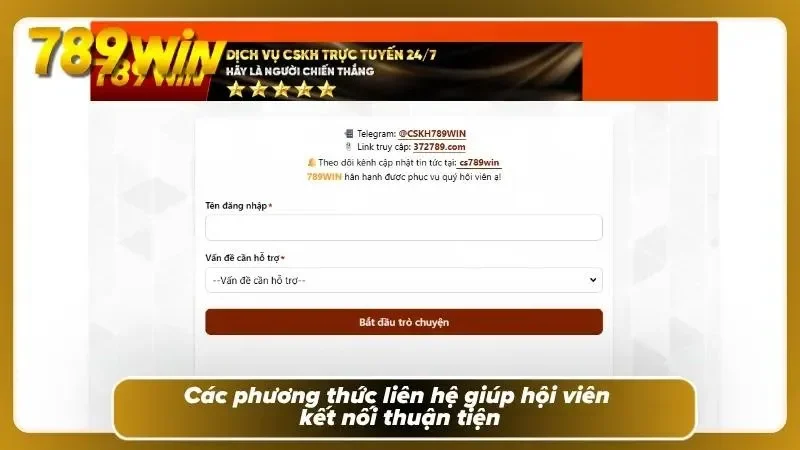 Liên hệ 789WIN với những phương thức hiện có tại nhà cái