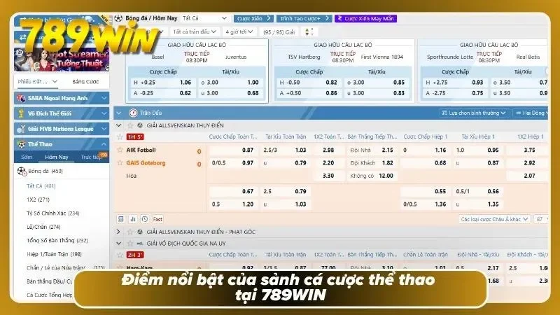 Đa dạng kèo chơi cho người dùng đặt cược
